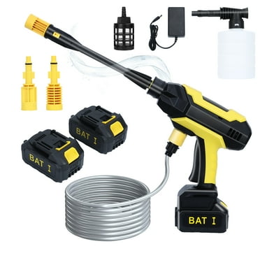 Hzsb Electric Power Washer, Cordless Portable Pressure Washer with 2 Rechargeable Batteries, Adjustable Nozzle for Car Cleaning
