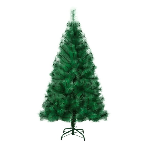 Hzsb Flame Retardant Christmas Tree, 5/6/7 Artificial Pine Needle Xmas Tree with Many Branch Tips and Detachable Metal Base for Home, Office, Shop Decoration