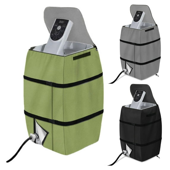 Hzsb Hot Tub Spa Heater Pump Cover Inflatable Hot Tub Insulated Pump Cover with Zipper Opening And Transparent PVC Top Window for Most Spa Heater Pumps