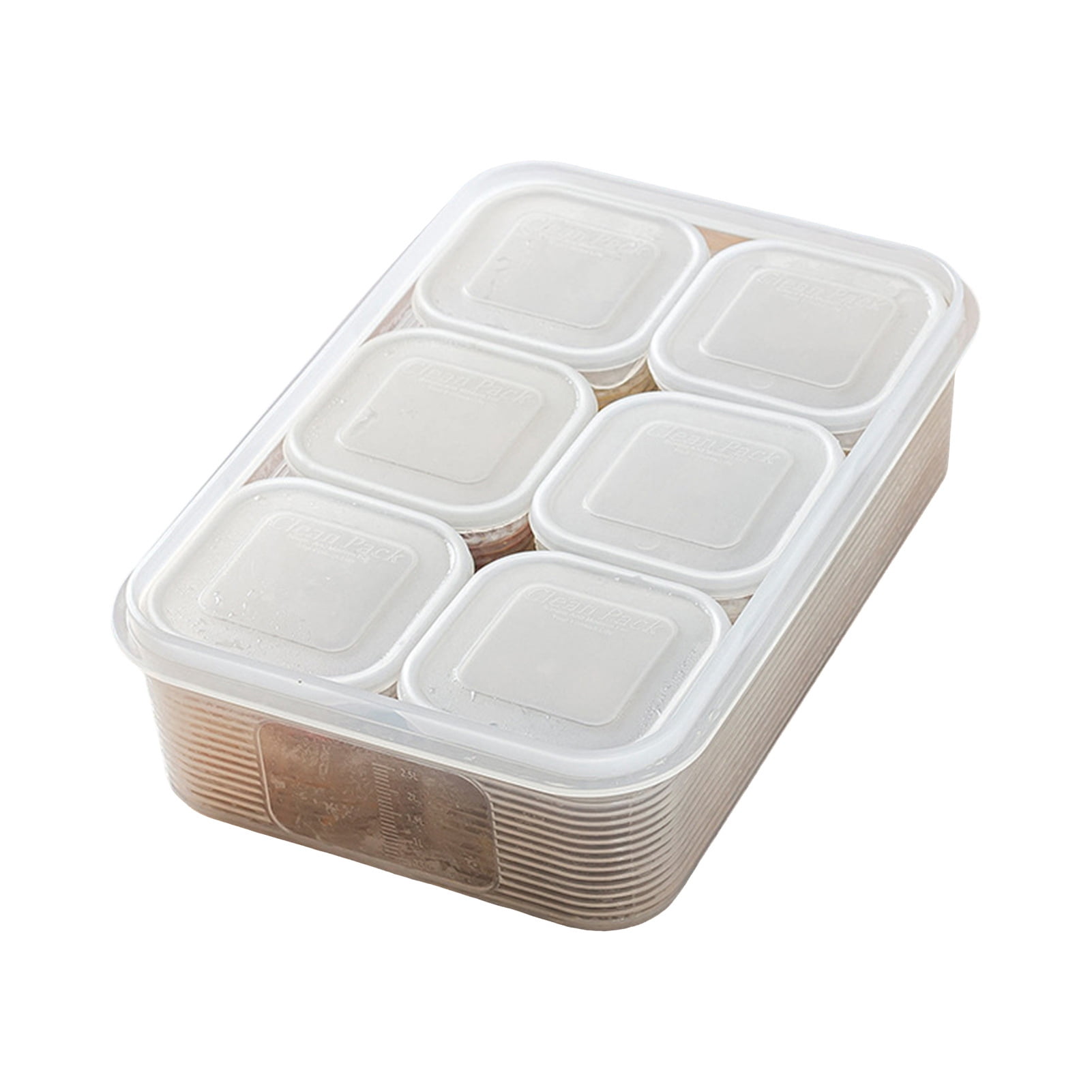 Hzsb Kitchen Soup Storage Box with Scale Transparent Airtight Leakproof ...