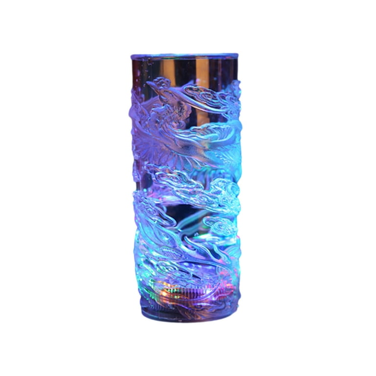 Clear Liquid Activated LED Light Mug Luminescent Cup Glow Party Skull Drinkware
