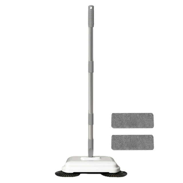Hzsb Multi-Purpose Foldable Compact Sweeper Wet Dry Cleaning | Hand-push Sweeper 360-degree Motion Cleaner 40in Stainless Steel Pole Adjustable Mop for Home Office Wood Tile Vinyl Surface