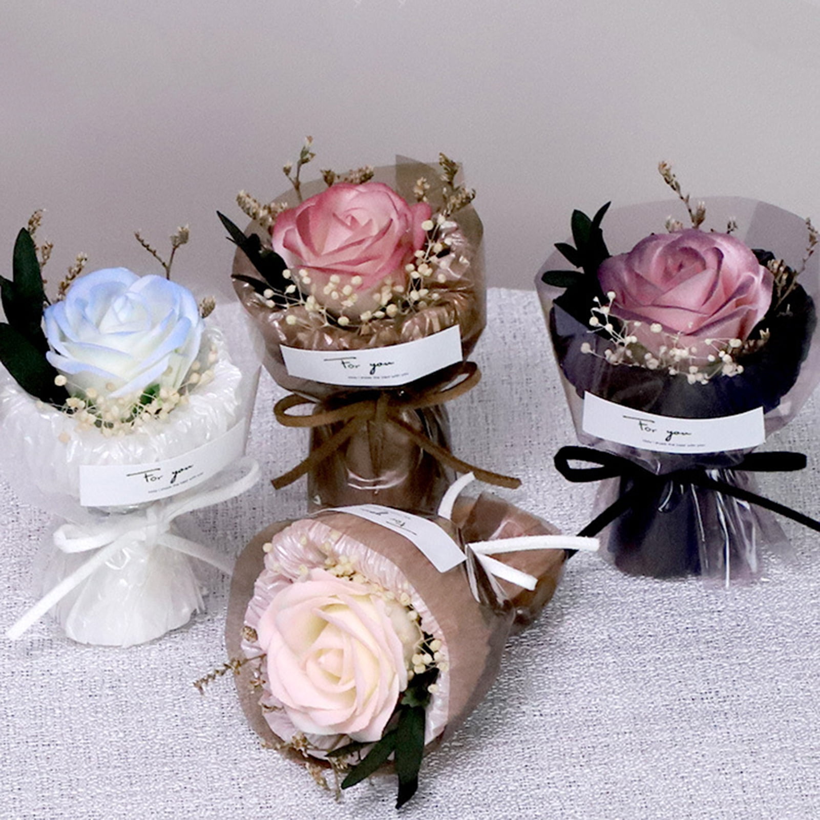 Hzsb Pocket Bouquet Mini Artificial Flowers Pocket Faux Roses Sunflower ...