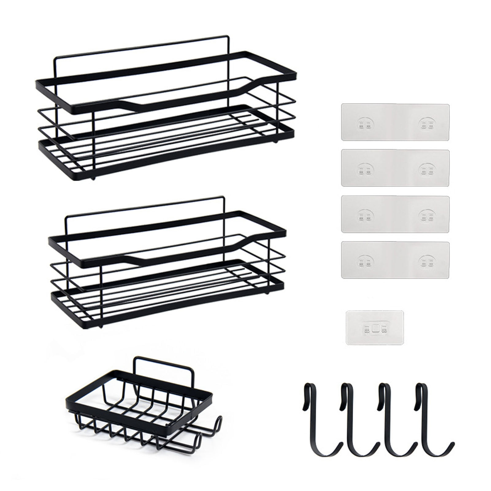 Hzsb Stainless Steel Bathroom Shelves Set Rust-Proof Hollow Design Non ...