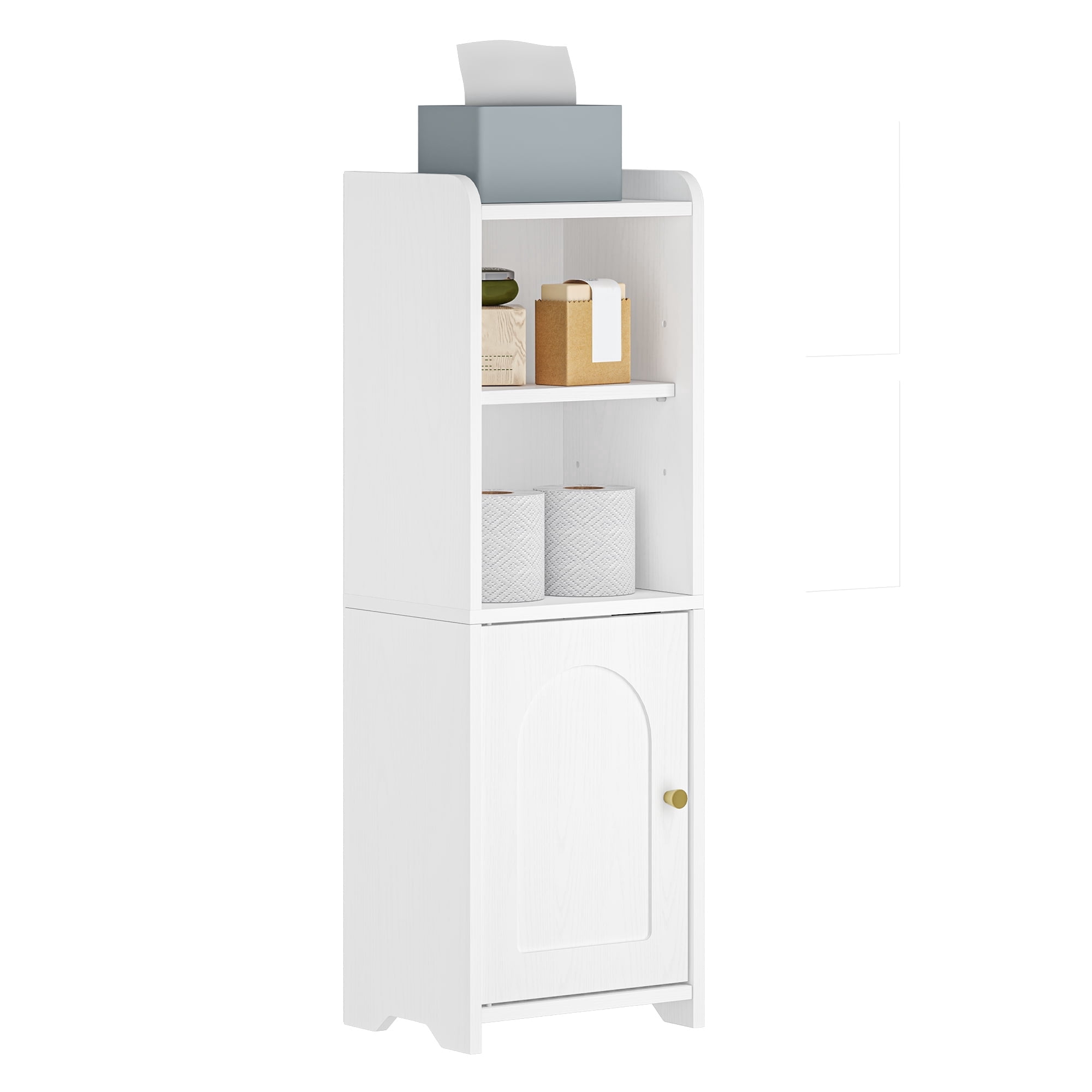 Hzuaneri Bathroom Storage Cabinet, 29.5" Tall Small Corner Freestanding ...