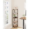 thumbnail image 1 of Hzuaneri Corner Shelf, Industrial 5-Tier Wall Corner Bookshelf with Metal Frame CS05901B, 1 of 7