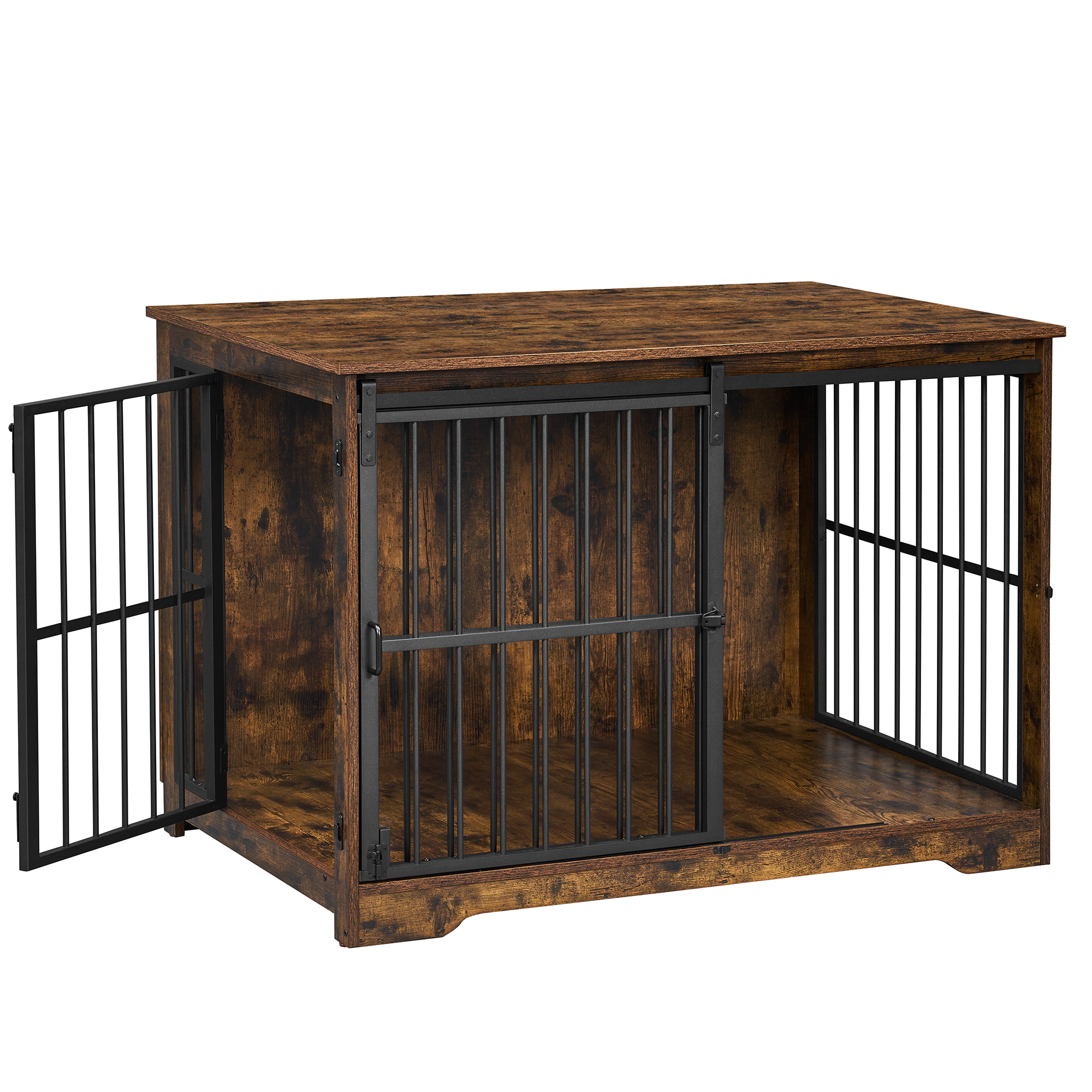 Curated visual reference: Picture Idea: Hzuaneri Furniture Style Dog Crate Dog Kennels Rustic Brown And