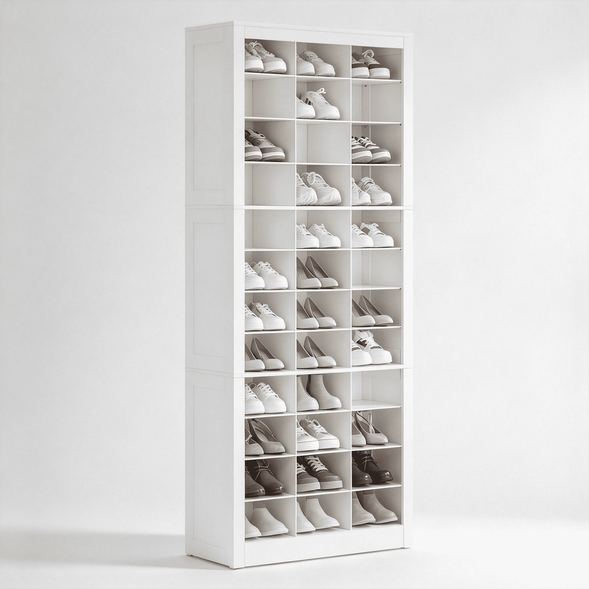 Hzuaneri Shoe Storage Cabinet, 36 Pairs Free Standing Closet Organizer ...