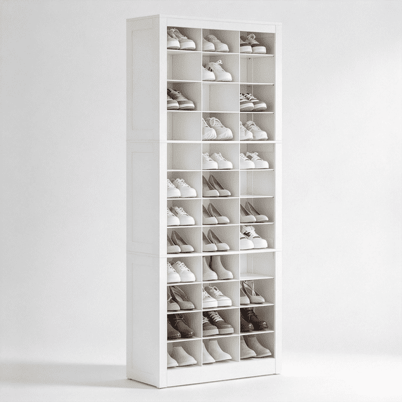 Hzuaneri Shoe Storage Cabinet, 36 Pairs Free Standing Closet Organizer ...