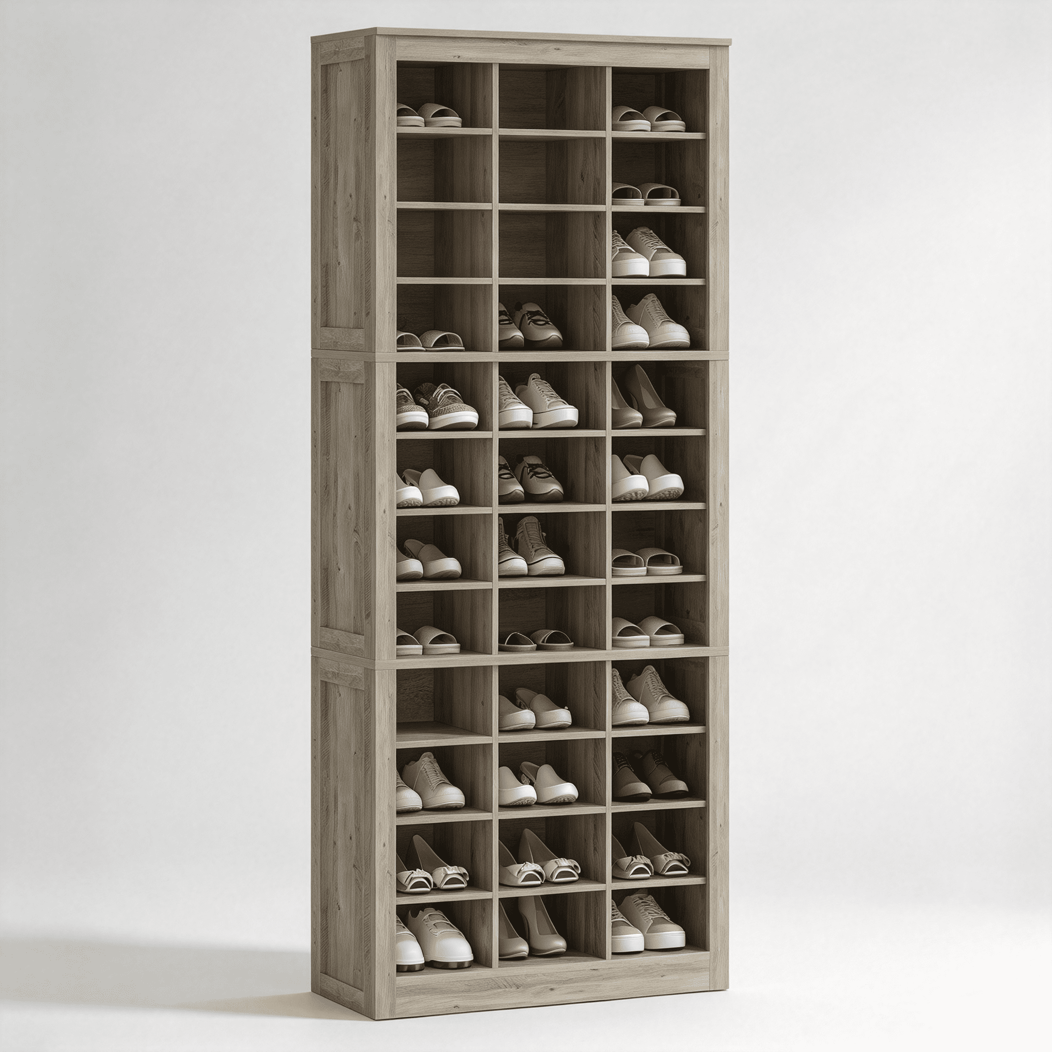 Free Standing Wardrobe Racks Hzuaneri Shoe Storage Cabinet, 36 Pairs Free Standing Closet Organizer ...