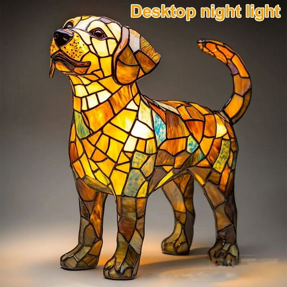HzyK Labrador Lamp, Novelty Dog lamp, Dogs Series Art Night Light, Vintage Pet Dogs Themed Tabletop LED Night Light for Home Decor, Fun Gift for Pet Lovers, Family, Friends