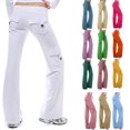 thumbnail image 1 of Hzzrkos Women Casual Fashion Loose Solid Color High Waist Wide Leg With Pockets Long Trousers Pants White M, 1 of 3