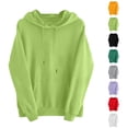 thumbnail image 1 of Hzzrkos Women Fashion Loose Solid Color Crew Neck Long Sleeve Distressed Hole Pullover Sweatshirt Top for Daily Casual Home Outdoor Lifestyle, 1 of 5