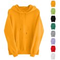 thumbnail image 1 of Hzzrkos Women Fashion Loose Solid Color Crew Neck Long Sleeve Distressed Hole Pullover Sweatshirt Top for Daily Casual Home Outdoor Lifestyle, 1 of 5