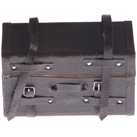 Hzzsbu 1:12 Scale Miniature Vintage Suitcase, Dollhouse Retro Luggage Accessory for Pretend Play