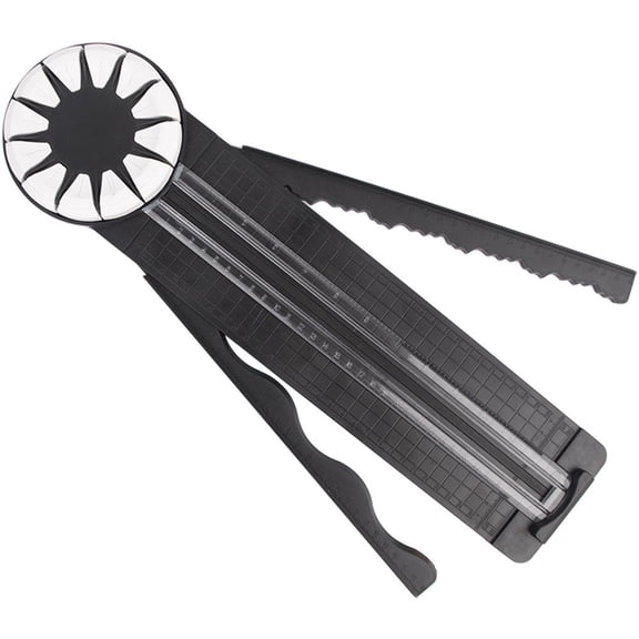 Hzzsbu 12-in-1 Rotary Paper Trimmer, Multifunctional Scrapbook Cutting Tool with Measurements for Crafting