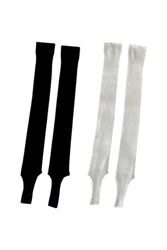2 Pairs Long Leg Warmers for Women, Slouchy Socks for Ballet Pilates Dance Yoga Footless Y2K Stirrup Boot Cuffs Soft Legwarmers