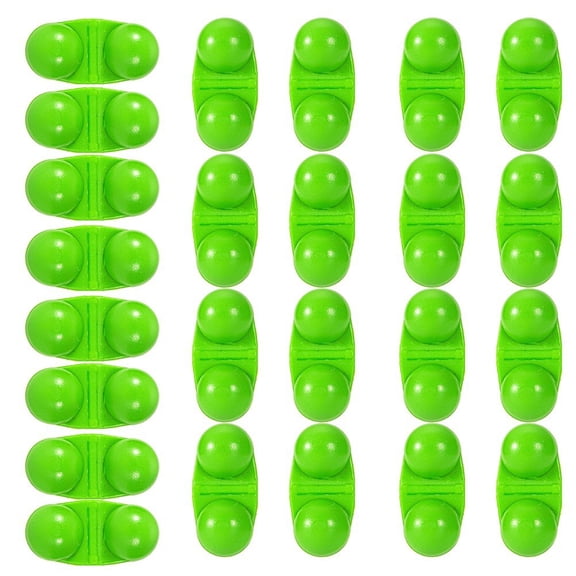 Hzzsbu 20 Pcs Double Rattle Attractor Fishing Beads Vibrating Fish Attractor Biting Bait Alarm Bell Bead Accessories