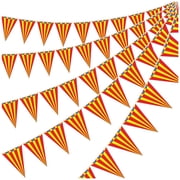 Hzzsbu 5 Packs Carnival Pennant Banner Party Decorations, Vintage Circus Theme Birthday Banner Bunting, Carnival Themed Party Triangle Banner Flags Party Supplies