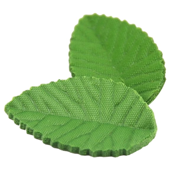 Hzzsbu 500Pcs Artificial Green Wired Single Leaves, Faux Leaf for Floral Arrangements Wedding Garland Home Party Decor