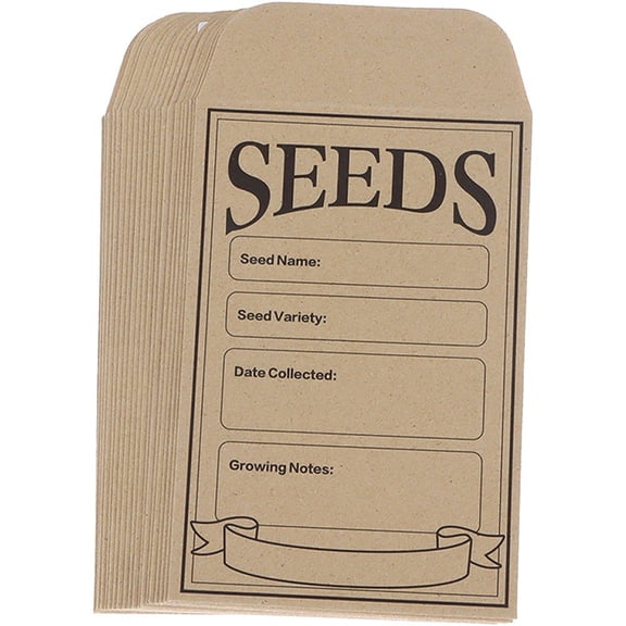Hzzsbu 50Pcs Seed Envelopes, Seed Envelopes Resealable White Paper Seed Packets Envelopes Self Adhesive Sealing Seed Saving Envelopes Paper Seed Envelopes 3.1x4.7 Inch