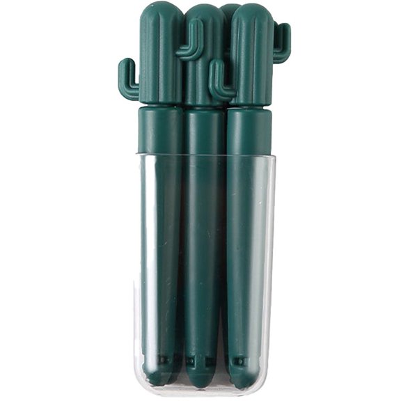 Hzzsbu 5PCS Light Green Cactus Food Bag Clips with Storage Box Freezer Snack Sealing Clips