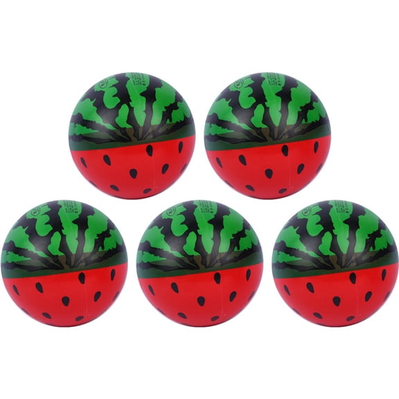 Hzzsbu 5Pcs Inflatable Watermelon Beach Balls, 12.5cm Mini Stitching Color Pool Balls