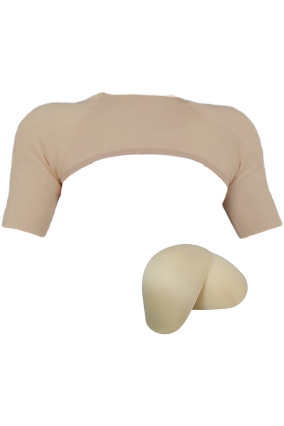 Detachable Seamless Insert Shoulder Pads Wide Shoulder Enhancement Short Sleeve Slim Muscle Definition Integrated Pads