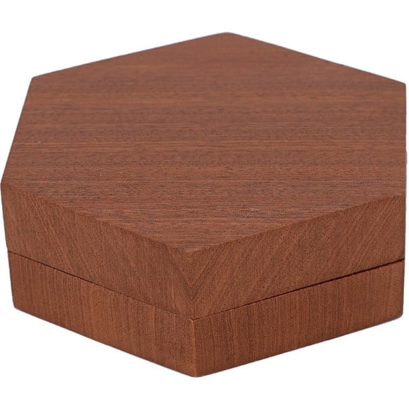Hzzsbu Dice Storage Box, 7pcs Polyhedral Dice, Board Game Storage Container, Wooden Hexagonal Viking Dice Box Tabletop Gaming Accessories