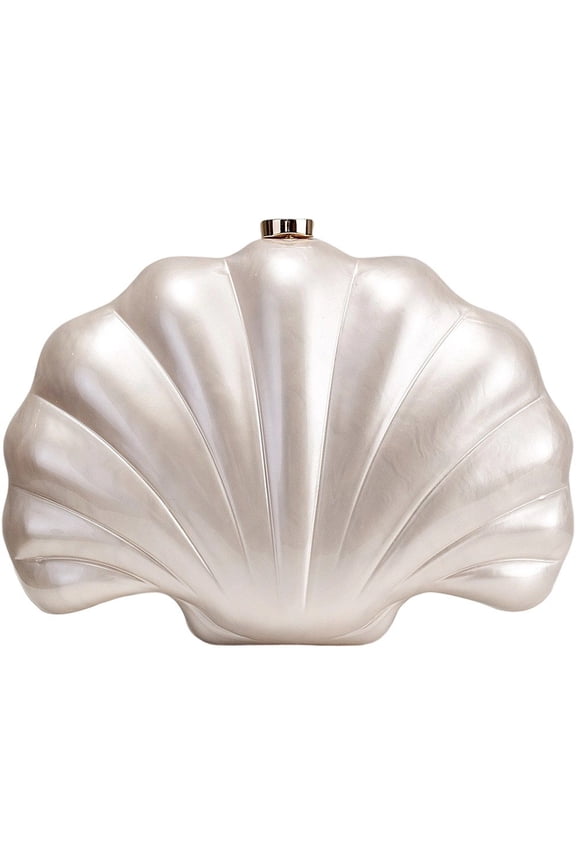Female Shell Shaped Clutch Purse Acrylic Clutch Women Evening Bag Party Handbag Bridal Clutch Bag for Wedding Party Causal