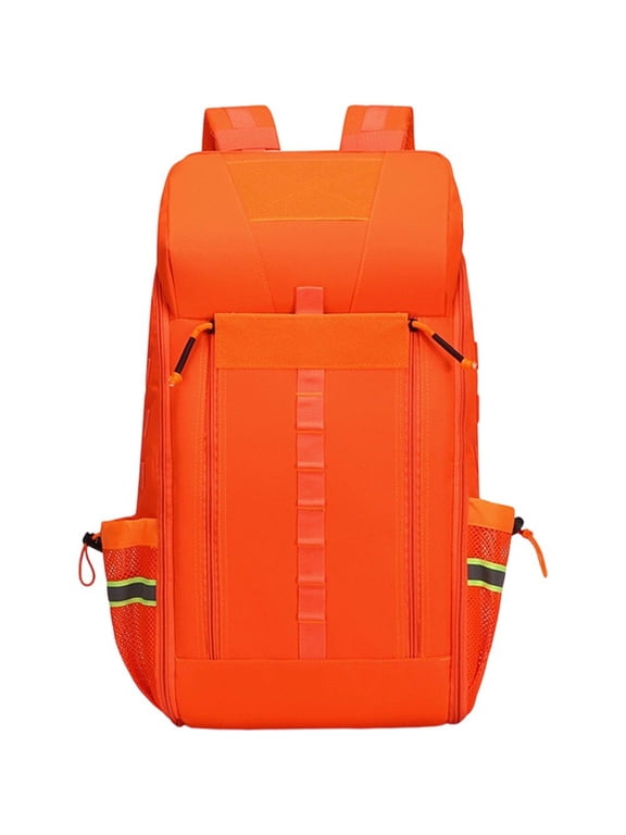 First Aid Backpack Medical Bag with Reflective Strip Empty First Responder Trauma Bag for Outdoor Camping Cycling Hiking