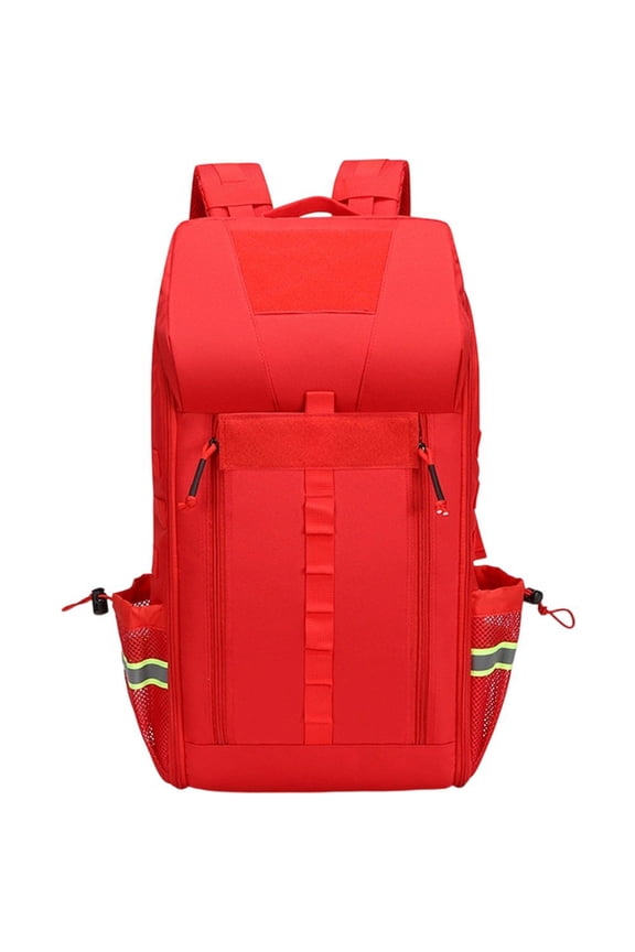 First Aid Backpack Medical Bag with Reflective Strip Empty First Responder Trauma Bag for Outdoor Camping Cycling Hiking