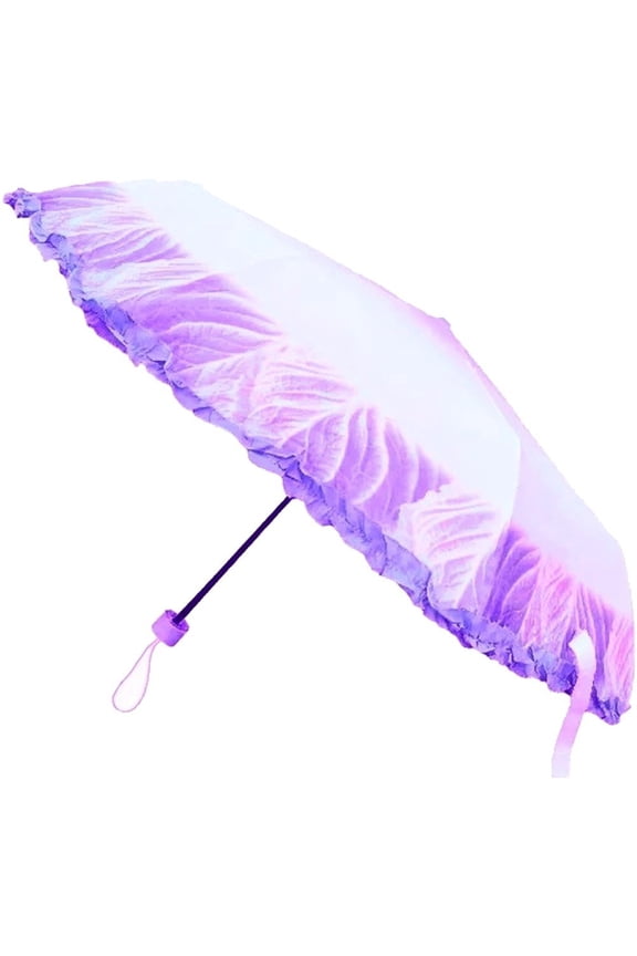 Funny Vegetable Umbrella Portable Cabbage Pattern Umbrella Folding Lettuce Pattern Umbrellas Windproof Anti UV Umbrella for Travel