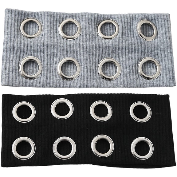 Hzzsbu Hollow Elastic Headbands, Rock Personalized Hollow Eyelets Hairband Casual Sports Wide Headband Hair Accessories for Women,Man