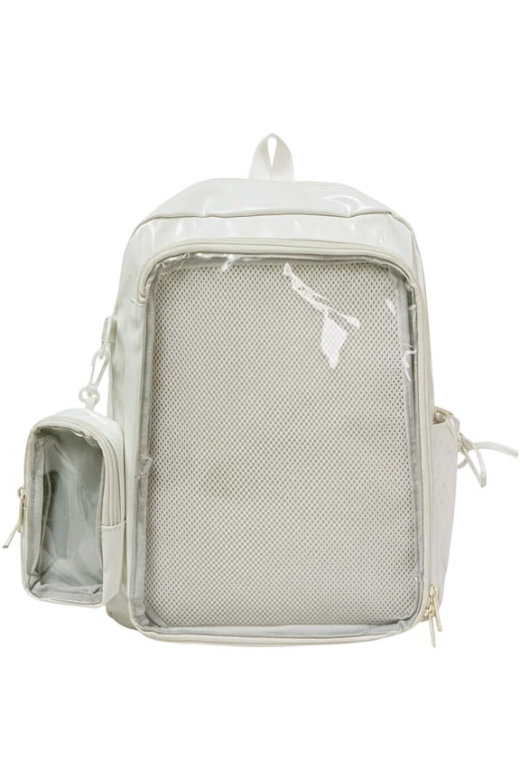 Ita Bag Clear Backpack Heavy Duty PVC Transparent Backpack Multiple Pockets Bookbag for Concert Work Security Travel Festival