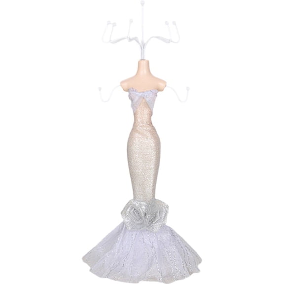 Hzzsbu Jewellery Display Dress Lady Mannequin Jewelry Holder Organizer Rings Display Earrings Stand Hanging Necklace Bracelets Rack