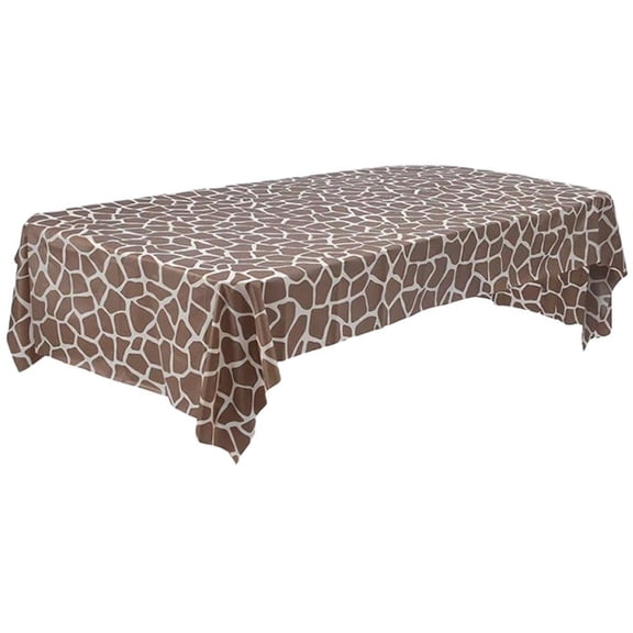 Hzzsbu Jungle Safari Animal Giraffe Print Plastic Tablecloths,Giraffe PVC Table Cover Animals Party Decorations,Plastic Tablecloth Giraffe Print for Adults Zoo Animals Party Supplies