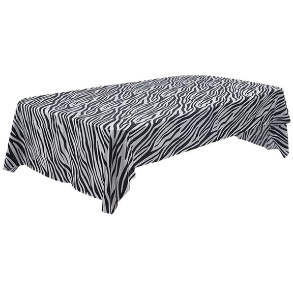 Hzzsbu Jungle Safari Animal Zebra Print Plastic Tablecloths,Cow PVC Table Cover for Jungle Safari Animals Party Decorations,Plastic Table Cloth Cow Print for Adults Jungle Zoo Animals Party Supplies