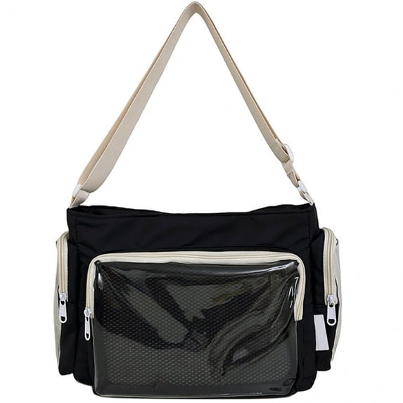 Hzzsbu Large Ita Messenger Bag Transparent Pin Display Crossbody