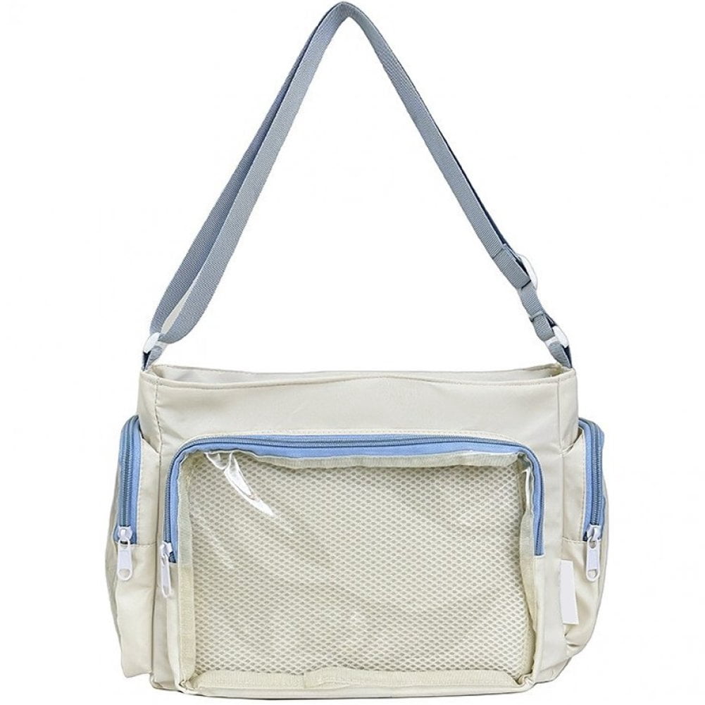 Hzzsbu Large Ita Messenger Bag Transparent Pin Display Crossbody