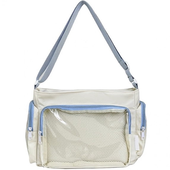 Hzzsbu Large Ita Messenger Bag Transparent Pin Display Crossbody