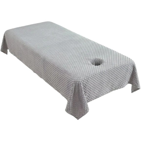 Hzzsbu Massage Bed Cover Sheet with Face Hole Soft Velvet Bean Beauty Bed Sheet for Beauty Salon Massage Spa Use