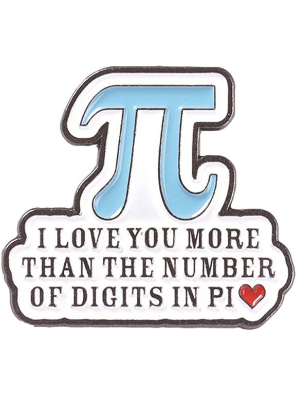 Math Pi Symbol Metal Brooch Mathematical Formula Lapel Pin Badge Clothing Jewelry Accessory