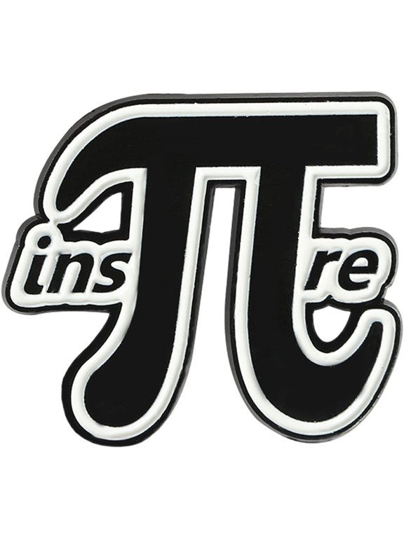 Math Pi Symbol Metal Brooch Mathematical Formula Lapel Pin Badge DIY Craft Jewelry Accessory