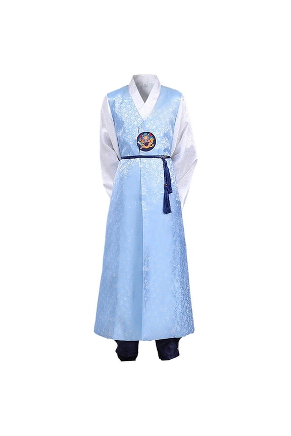 Men's Traditional Korean Hanbok Scholar Robe Court Outfit