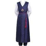 Hzzsbu Mens Traditional Korean Hanbok Scholar Robe Court Outfit