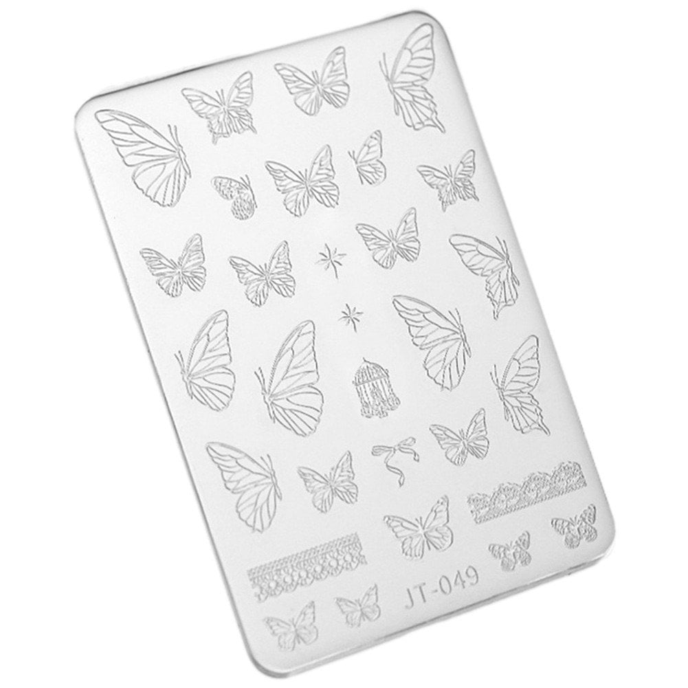 Nail Mold Butterfly Embossing Nail Art Mold 3D Silicone Carving Mold Nail Art Silicone Mould DIY Nail Art Tool Women Girls Nail Art Decoration