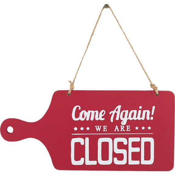 Hzzsbu Open Closed Signs for Business Wooden Welcome Hanging Sign with Rope Double Sided Let Customers Know When You Open Plaque Sign