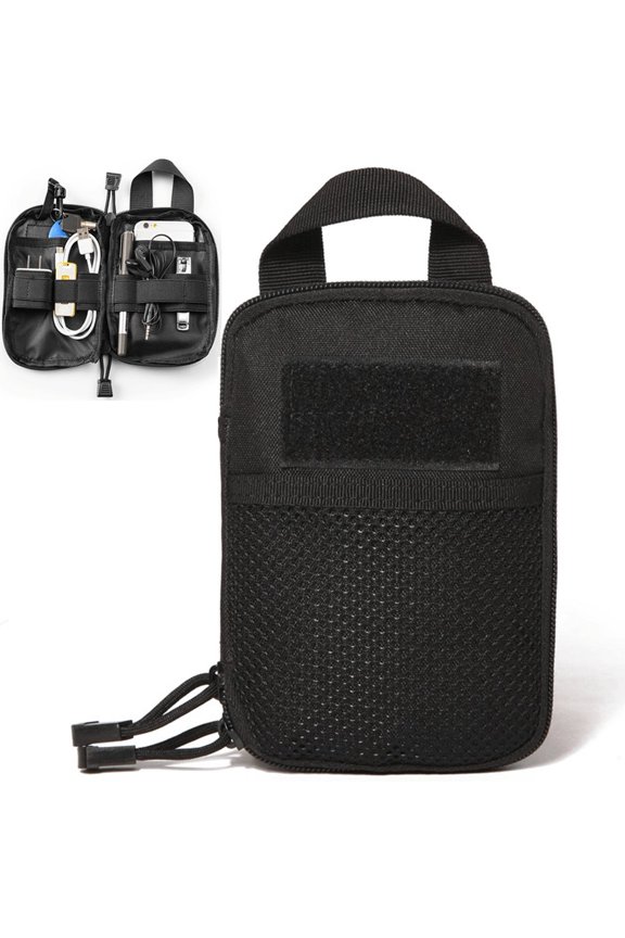 Outdoor EDC Tool Zipper Pack Bag Small Molle Pouch Mini Hiking Bag Organiser for Traveling Running Cycling Sports