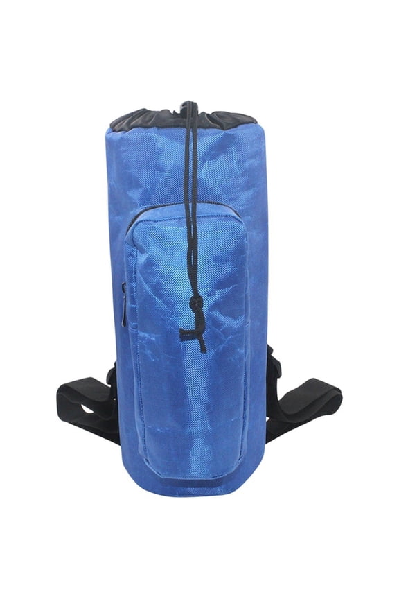 Oxygen Cylinder Tank Backpack Portable Drawstring Holder Bag with Adjustable Strap Blue
